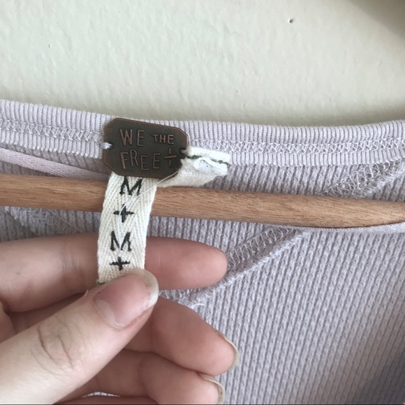 FREE PEOPLE • lavender v-neck thermal - Picture 5 of 5